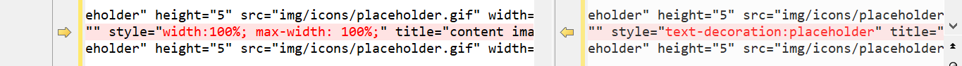 splitting the error message to compare _content_ and _content element_